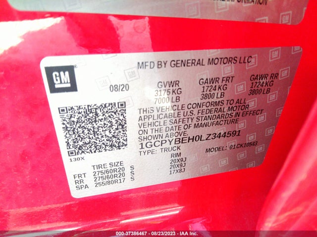 Chevrolet Silverado 1500 Custom 2020 1GCPYBEH0LZ344591 Image 9
