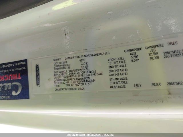 2021 FREIGHTLINER CASCADIA 126 1FUJHLDV5MLMA2884 Photo 8