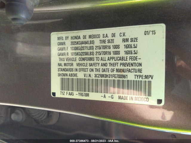 Honda CR-V LX 2015 3CZRM3H31FG700961 Image 14