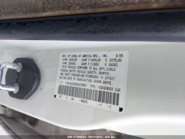 2005 ACURA TL VIN: 19UUA66285A079897