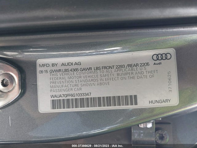 WAUA7GFF6G1033347 Audi A3 1.8t Premium