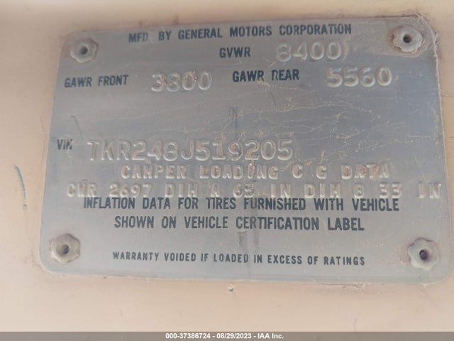 1978 GMC SIERRA VIN: TKR248J5192085