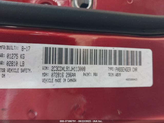 2C3CDXL91JH113008 Dodge Charger Srt Hellcat