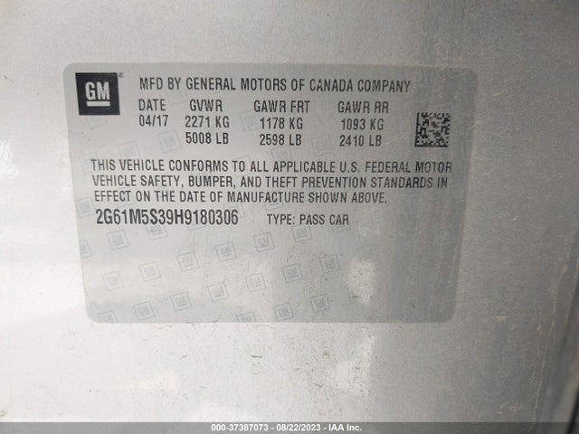 2G61M5S39H9180306 Cadillac XTS LUXURY