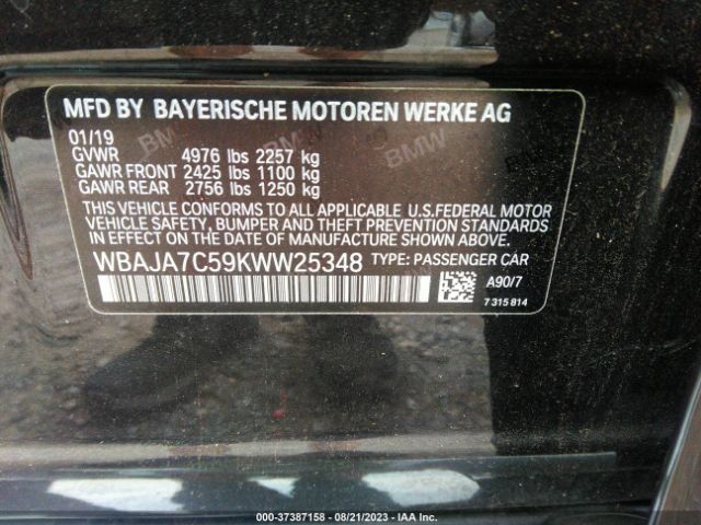 WBAJA7C59KWW25348 BMW 5 Series 530i Xdrive