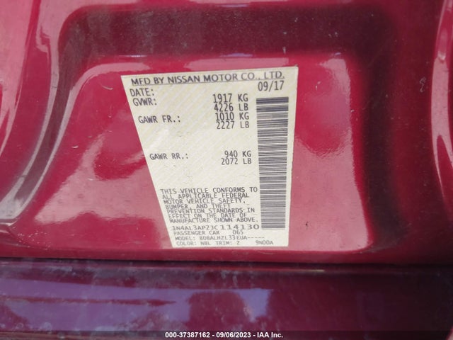 2018 NISSAN ALTIMA 2.5 SR VIN: 1N4AL3AP2JC114130
