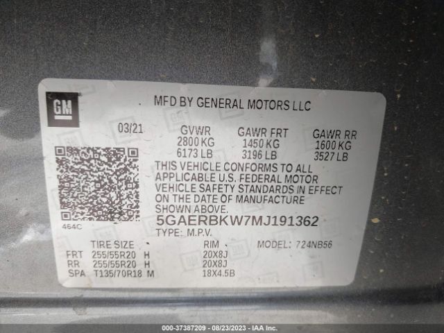 5GAERBKW7MJ191362 Buick Enclave Essence