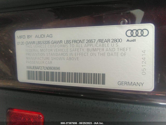 2020 Audi A6, VIN: WAUE8AF27LN060696