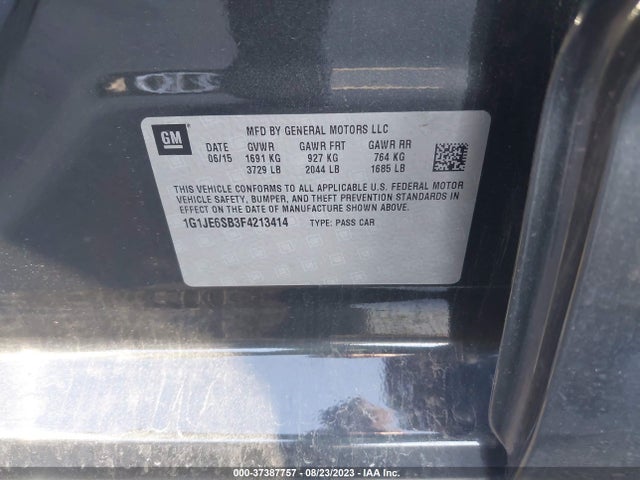 Chevrolet SONIC LTZ 2015 1G1JE6SB3F4213414 Image 16