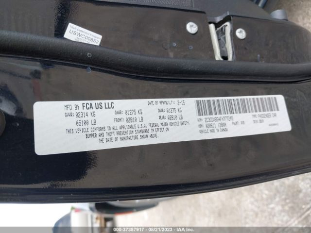 2C3CDXBG4FH777245 Dodge Charger Se