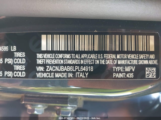 ZACNJBAB6LPL64918 Jeep Renegade Sport