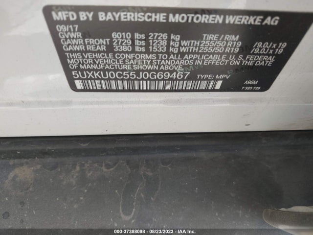 5UXKU0C55J0G69467 BMW X6 Sdrive35i