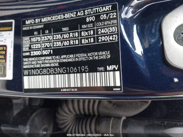 W1N0G8DB3NG106195 Mercedes-Benz Glc Glc 300