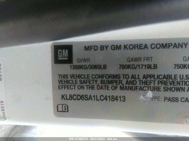 Chevrolet Spark Lt 2020 KL8CD6SA1LC418413 Image 9