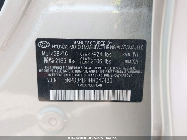 Hyundai ELANTRA SE 2017 5NPD84LF1HH047439 Image 9