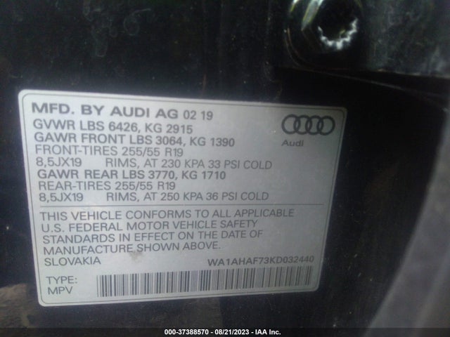 WA1AHAF73KD032440 Audi Q7 Premium/se Premium