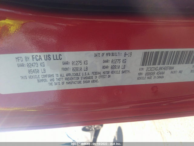 Dodge Charger Scat Pack 2019 2C3CDXGJ0KH697004 Image 9