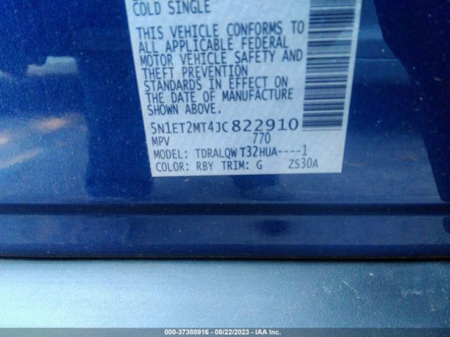5N1ET2MT4JC822910 Nissan Rogue Sv Hybrid