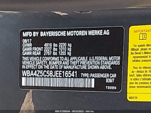 WBA4Z5C58JEE16541 BMW 4 Series 440i