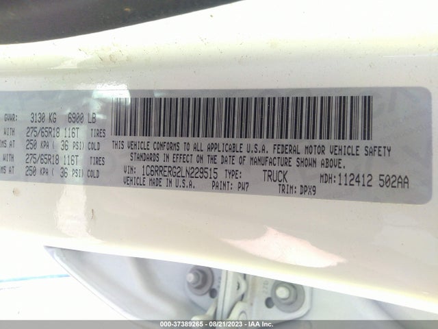 1C6RRERG2LN229515 RAM 1500 Laramie