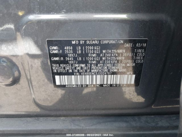4S4BSENC3J3324767 Subaru Outback Limited