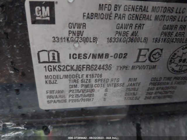 1GKS2CKJ6FR624436 GMC YUKON DENALI