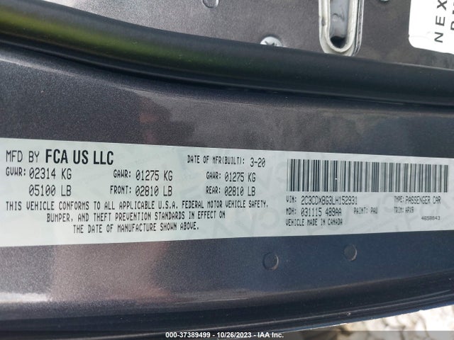 Dodge Charger Sxt 2020 2C3CDXBG3LH152931 Image 9