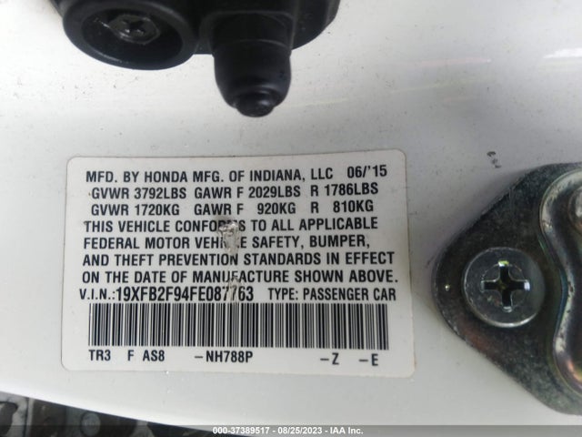 Honda Civic Sedan Ex-l 2015 19XFB2F94FE087763 Image 9