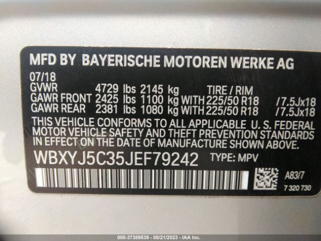 WBXYJ5C35JEF79242 BMW X2 Xdrive28i