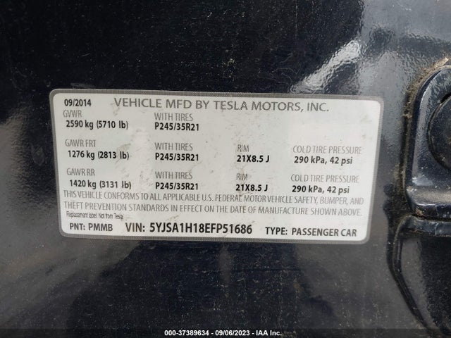 5YJSA1H18EFP51686 Tesla Model S 60 Kwh Battery/p85