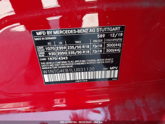 W1NTG4EB1LU031130 Mercedes-Benz Gla Gla 250