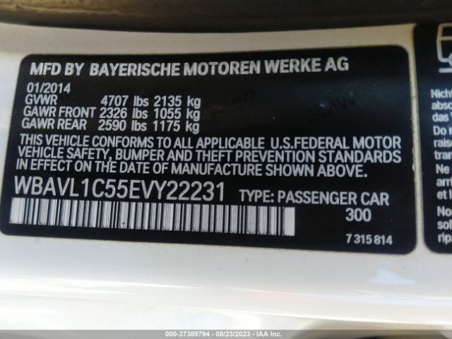 WBAVL1C55EVY22231 BMW X1 Xdrive28i