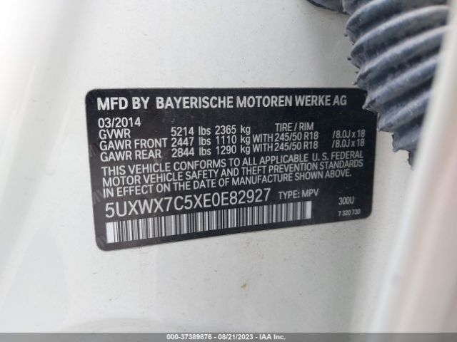 5UXWX7C5XE0E82927 BMW X3 Xdrive35i