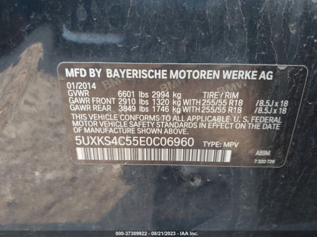 5UXKS4C55E0C06960 BMW X5 Xdrive35d