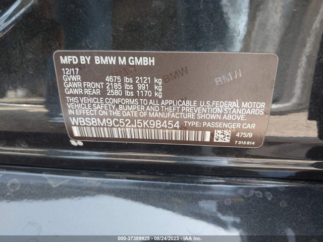 BMW M3 2018 WBS8M9C52J5K98454 Image 9