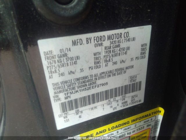 1FMJK1H52EEF27905 Ford Expedition El Xlt/king Ranch