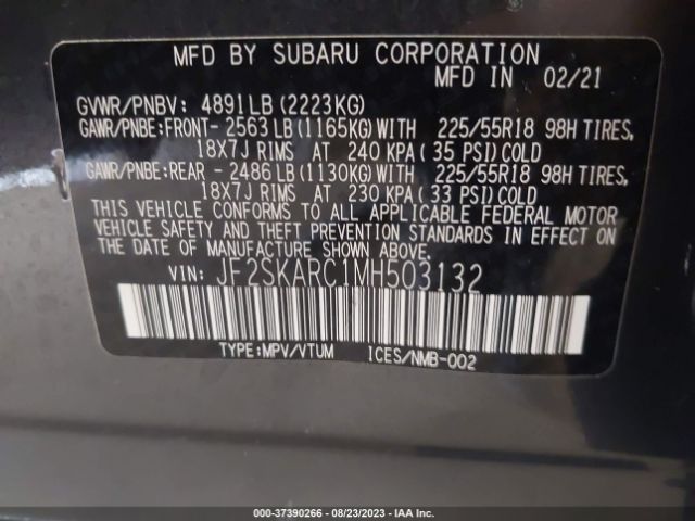 JF2SKARC1MH503132 Subaru Forester Sport