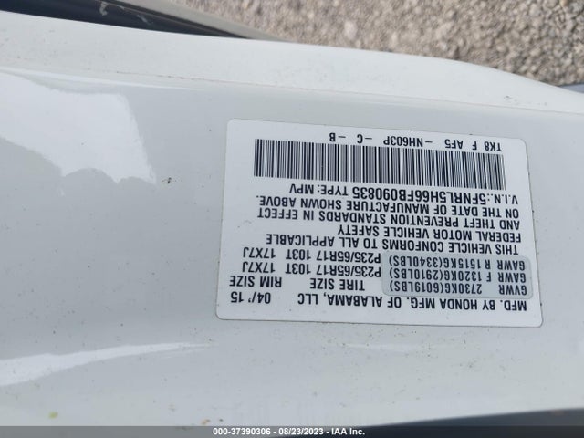 Honda Odyssey Ex-l 2015 5FNRL5H66FB090835 Image 9