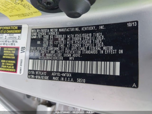 Toyota Venza Le/xle 2014 4T3ZA3BB4EU083388 Image 16
