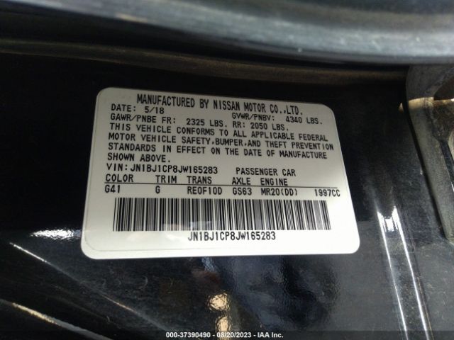 JN1BJ1CP8JW165283 Nissan Rogue Sport Sv