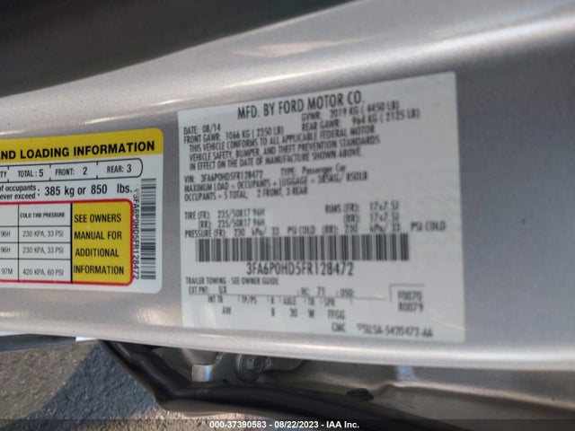 3FA6P0HD5FR128472 Ford FUSION SE