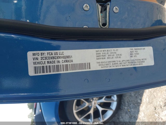 Dodge Charger Sxt 2021 2C3CDXBGXMH659651 Image 9