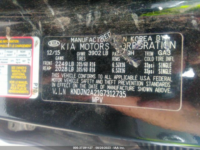 KNDJN2A21G7312735 KIA Soul Base