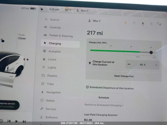 5YJYGDEE3MF260457 Tesla Model Y Long Range