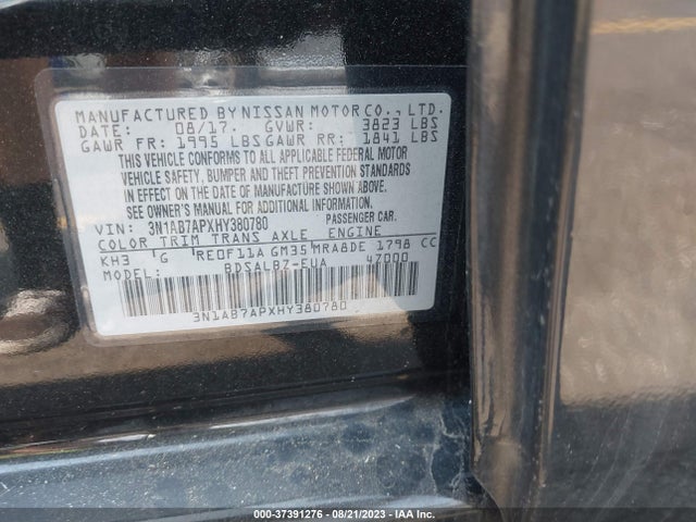 Nissan SENTRA S 2017 3N1AB7APXHY380780 Image 9