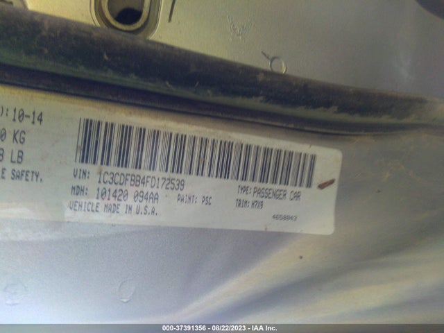 Dodge DART SXT 2015 1C3CDFBB4FD172539 Image 10