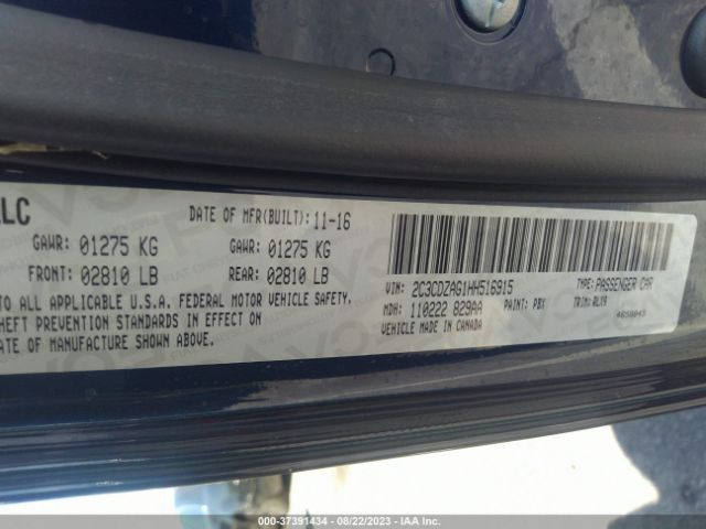 2C3CDZAG1HH516915 Dodge Challenger Sxt Plus