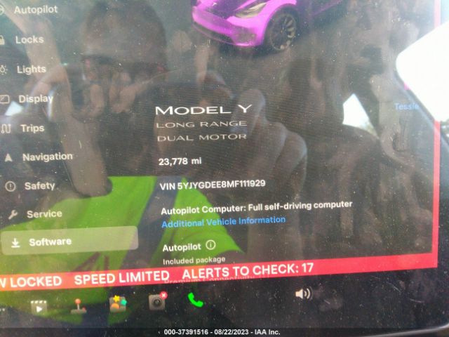 2021 TESLA MODEL Y 5YJYGDEE8MF111929 Photo 6