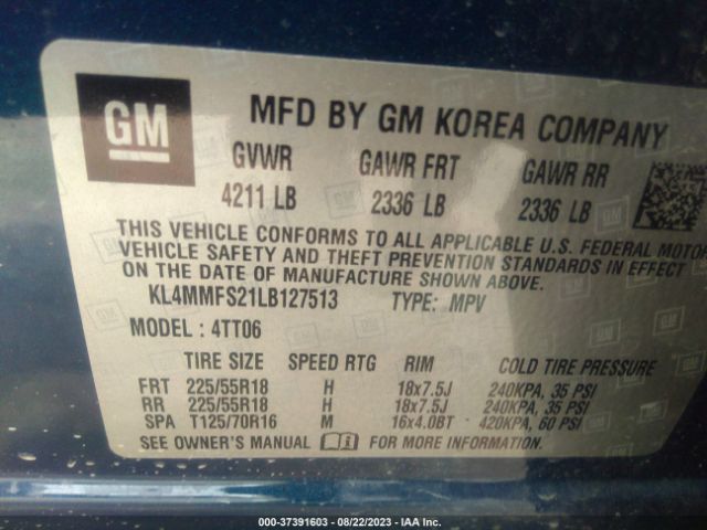 KL4MMFS21LB127513 Buick Encore Gx Essence