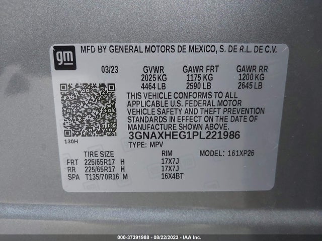 Chevrolet EQUINOX LS 2023 3GNAXHEG1PL221986 Image 9